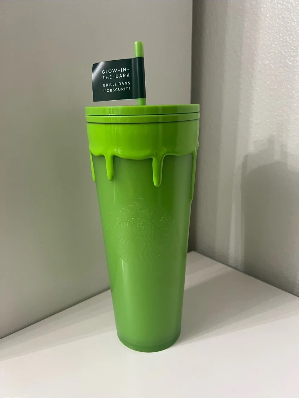 Starbucks New Neon Green glow in the dark limited edition.